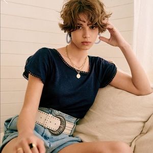 Sezane Tulip sleeve tee shirt